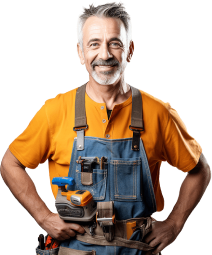 A construction scaffolding worker